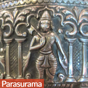 Antique Indian Silver Goblet With Hindu Deity, Vishnu, Madras (chennai), India – Circa 1880