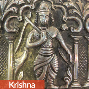 Antique Indian Silver Goblet With Hindu Deity, Vishnu, Madras (chennai), India – Circa 1880