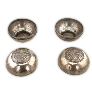 Antique Malay Silver Betel Boxes, (chimbuls), A Pair, Malaysia – Circa 1900