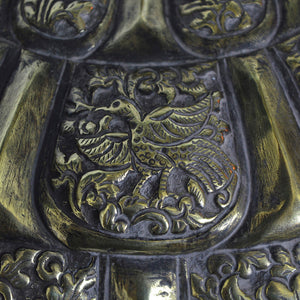 Antique Malay Lidded Pedestal Bowl, Brass, Large Size, Malaysia – Circa 1900