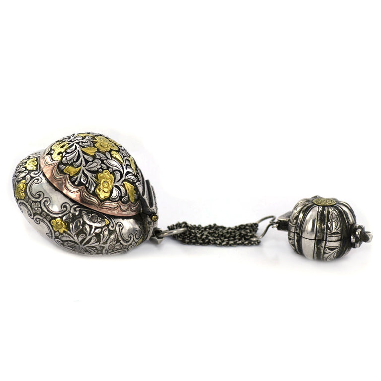 Antique Sumatran Silver & Gold Tobacco Box & Lime Box, Sumatra, Indone –  Joseph Cohen Antiques