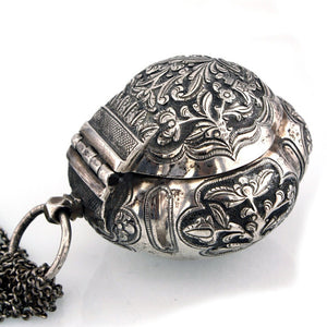 Antique Sumatran Silver Tobacco Box & Lime Box, Sumatra, Indonesia – Late 19th Century