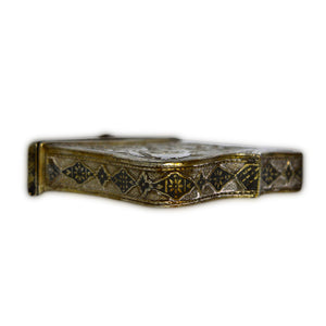 Antique Ottoman Gilt Brass (tombak) & Niello Cartridge Case, Balkans, Ottoman Empire – 1840