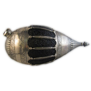 Antique Persian Silver & Coconut Shell Portable Hookah (huqqah) Base, Iran (persia) – Circa 1830