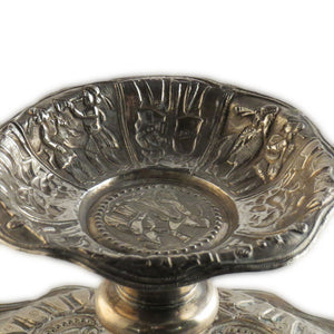 Antique Persian Silver Pedestal Comport Dish, Shiraz, Iran (persia) – Circa 1900