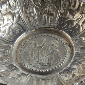 Antique Persian Silver Pedestal Comport Dish, Shiraz, Iran (persia) – Circa 1900