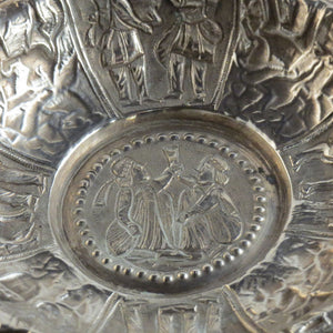 Antique Persian Silver Pedestal Comport Dish, Shiraz, Iran (persia) – Circa 1900