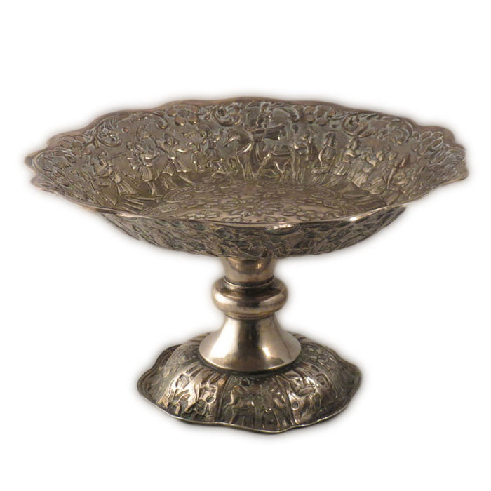 Antique Persian Silver Pedestal Comport Dish, Shiraz, Iran (persia) – Circa 1900