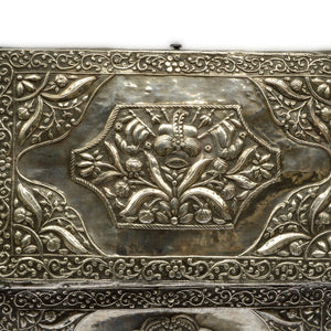 Antique Ottoman Silver Panelled Casket, Coat Of Arms Of The Ottoman Empire, Tunisia – 19th Century