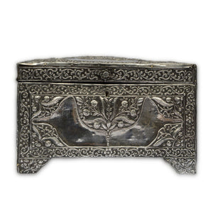 Antique Ottoman Silver Panelled Casket, Coat Of Arms Of The Ottoman Empire, Tunisia – 19th Century