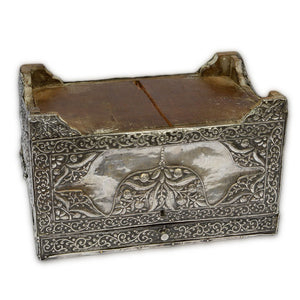 Antique Ottoman Silver Panelled Casket, Coat Of Arms Of The Ottoman Empire, Tunisia – 19th Century