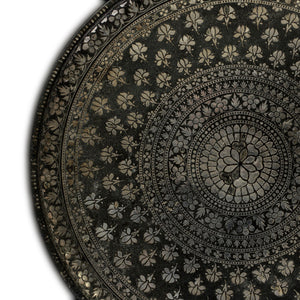 Antique Indian Bidri Ware Tray, Mughal India – Late 17th Century