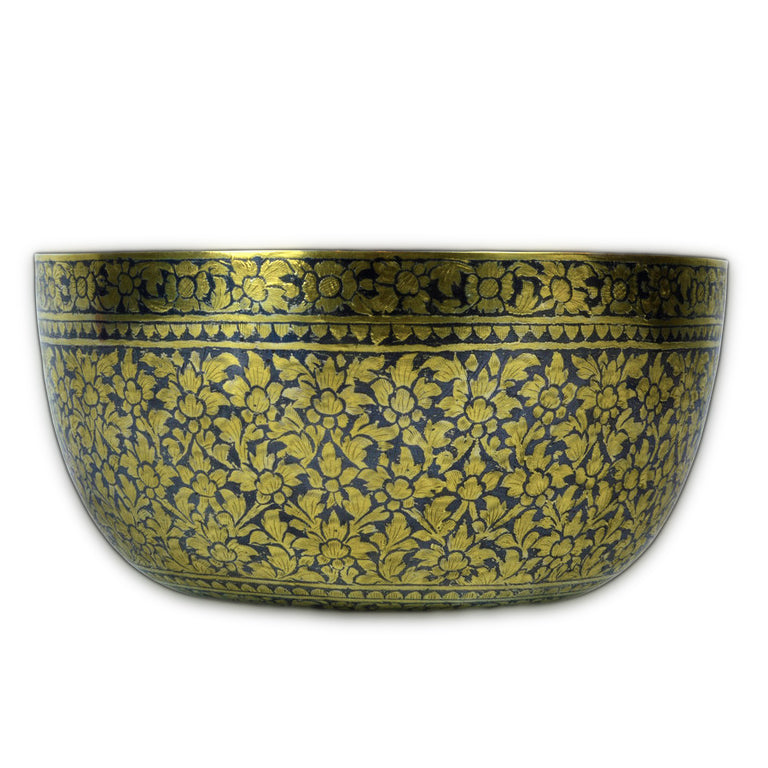 19th Century Thai Silver-Gilt Niello Enamel Bowl, 1800s for sale at Pamono