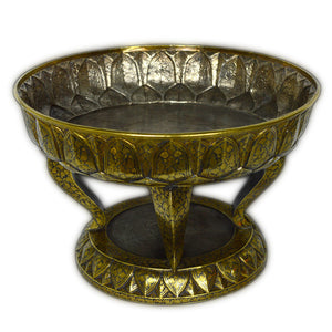 Antique Thai Silver-gilt Niello Washing Bowl, Thailand (siam) – 19th Century
