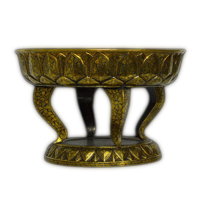 Antique Thai Silver-gilt Niello Washing Bowl, Thailand (siam) – 19th Century